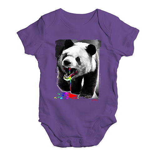 Angry Rainbow Panda Baby Unisex Baby Grow Bodysuit