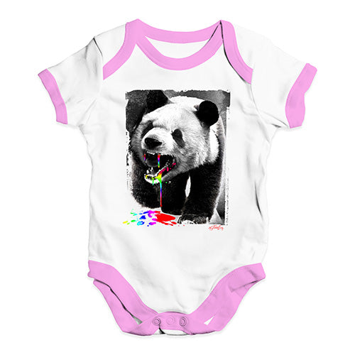 Angry Rainbow Panda Baby Unisex Baby Grow Bodysuit