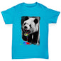 Boys funny tee shirts Angry Rainbow Panda Boy's T-Shirt Age 5-6 Azure Blue