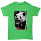 Boys funny tee shirts Angry Rainbow Panda Boy's T-Shirt Age 3-4 Green