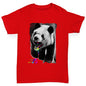 Boys funny tee shirts Angry Rainbow Panda Boy's T-Shirt Age 12-14 Red