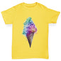 Boys Funny Tshirts Ice Cream Bouquet Boy's T-Shirt Age 7-8 Yellow