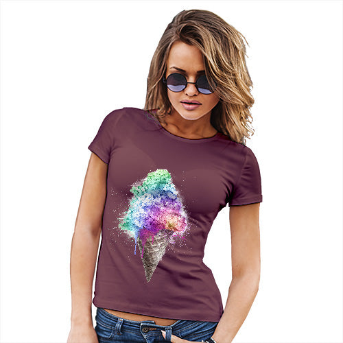 Novelty Gifts For Women Ice Cream Bouquet Women's T-Shirt Small Burgundy