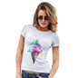 Womens T-Shirt Funny Geek Nerd Hilarious Joke Ice Cream Bouquet Women's T-Shirt Medium White