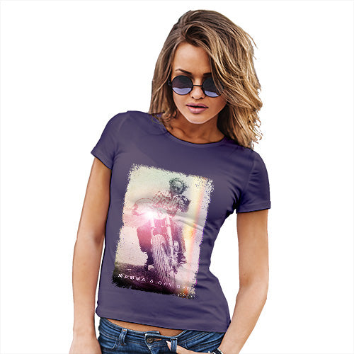 Funny T Shirts Mamma's Day Off Women's T-Shirt Medium Plum