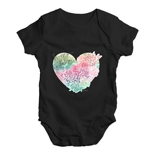 Happy To Be Me Heart Baby Unisex Baby Grow Bodysuit