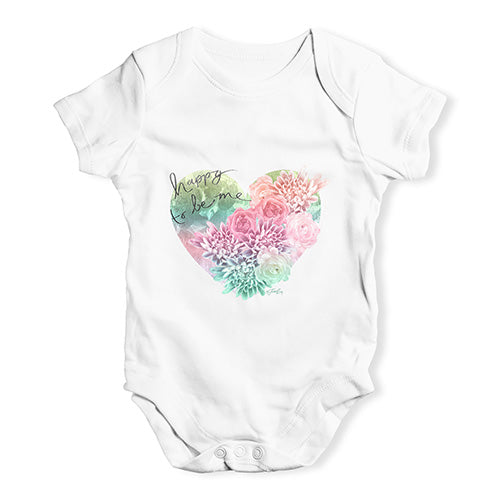 Happy To Be Me Heart Baby Unisex Baby Grow Bodysuit