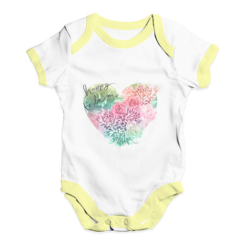 Happy To Be Me Heart Baby Unisex Baby Grow Bodysuit