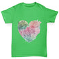 Boys novelty t shirts Happy To Be Me Heart Boy's T-Shirt Age 7-8 Green