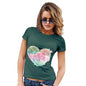 Womens T-Shirt Funny Geek Nerd Hilarious Joke Happy To Be Me Heart Women's T-Shirt X-Large Bottle Green