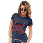 Womens Novelty T Shirt Christmas Suck It Up Lipstick Women's T-Shirt Small Navy