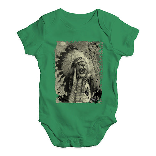 Native American Lion Baby Unisex Baby Grow Bodysuit