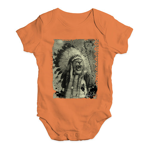 Native American Lion Baby Unisex Baby Grow Bodysuit