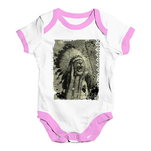 Native American Lion Baby Unisex Baby Grow Bodysuit