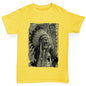 Novelty Tees For Boys Native American Lion Boy's T-Shirt Age 5-6 Yellow