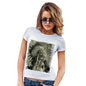 Novelty Gifts For Women Native American Lion Women's T-Shirt Medium White