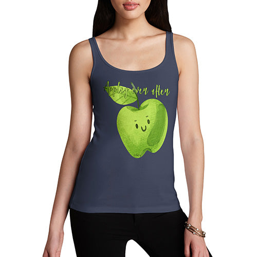 Funny Tank Top For Mum Appley Ever After Women's Tank Top X-Large Navy