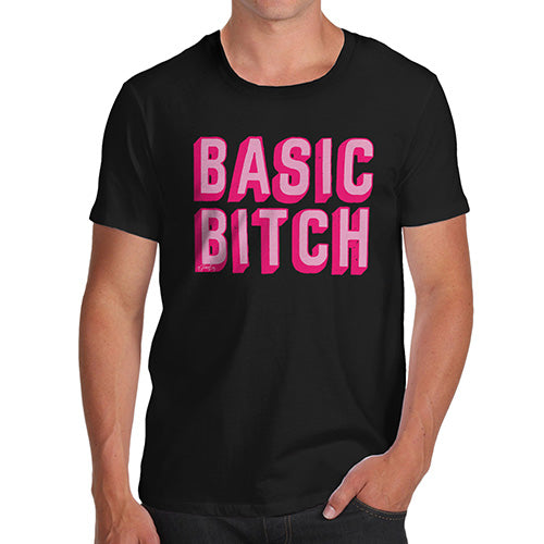 Funny Mens T Shirts Basic B-tch Men's T-Shirt Medium Black