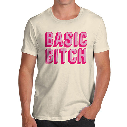 Mens T-Shirt Funny Geek Nerd Hilarious Joke Basic B-tch Men's T-Shirt X-Large Natural