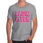 Funny Mens T Shirts Basic B-tch Men's T-Shirt Small Light Grey