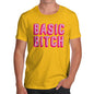 Mens Humor Novelty Graphic Sarcasm Funny T Shirt Basic B-tch Men's T-Shirt Small Yellow