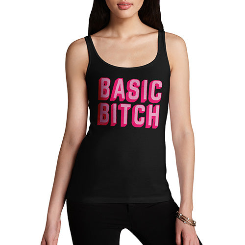 Funny Gifts For Women Basic B-tch Women's Tank Top X-Large Black