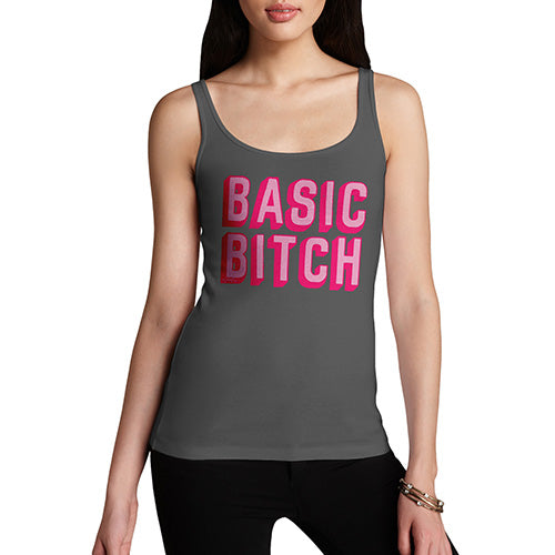 Funny Tank Tops For Women Basic B-tch Women's Tank Top X-Large Dark Grey