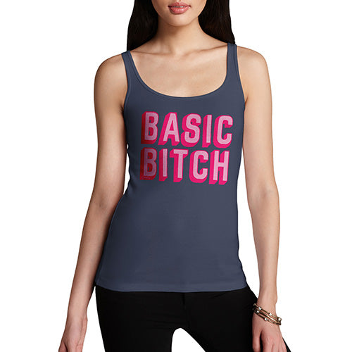 Funny Tank Tops For Women Basic B-tch Women's Tank Top X-Large Navy