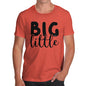 Novelty Tshirts Men Funny Big Little Men's T-Shirt Medium Orange