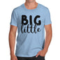 Funny T Shirts For Dad Big Little Men's T-Shirt Small Sky Blue