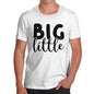 Funny T Shirts For Dad Big Little Men's T-Shirt Large White