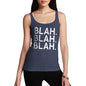 Funny Tank Tops For Women Blah Blah Blah Women's Tank Top Medium Navy