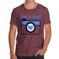 Mens Humor Novelty Graphic Sarcasm Funny T Shirt Born To Shoot Camera Men's T-Shirt Small Burgundy