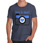 Mens Novelty T Shirt Christmas Born To Shoot Camera Men's T-Shirt Medium Navy