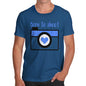 Funny Tee Shirts For Men Born To Shoot Camera Men's T-Shirt Medium Royal Blue