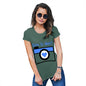 Womens Novelty T Shirt Born To Shoot Camera Women's T-Shirt Small Bottle Green