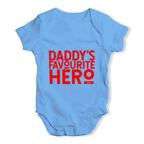 Daddy's Favourite Hero Baby Unisex Baby Grow Bodysuit