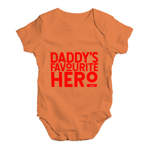 Daddy's Favourite Hero Baby Unisex Baby Grow Bodysuit