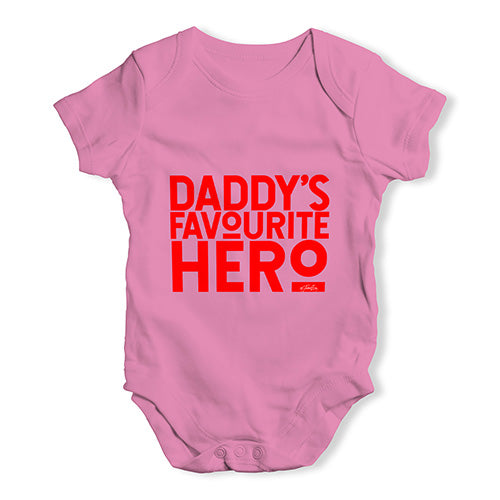 Daddy's Favourite Hero Baby Unisex Baby Grow Bodysuit