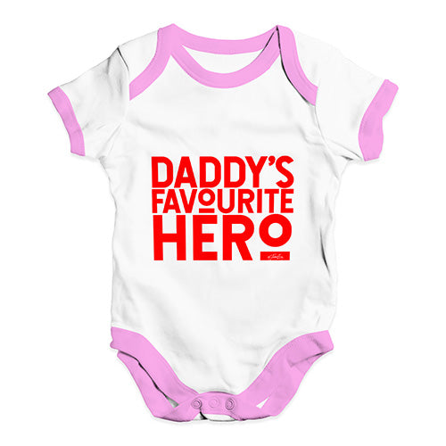 Daddy's Favourite Hero Baby Unisex Baby Grow Bodysuit