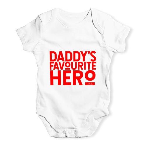 Daddy's Favourite Hero Baby Unisex Baby Grow Bodysuit