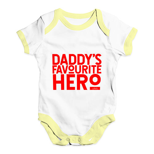 Daddy's Favourite Hero Baby Unisex Baby Grow Bodysuit