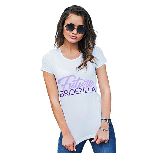 Novelty Tshirts Women Future Bridezilla Women's T-Shirt Large White