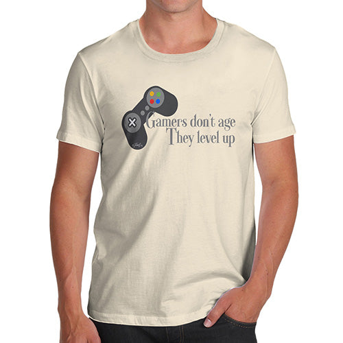 Funny T-Shirts For Men Sarcasm Gamers Don't Age Men's T-Shirt Large Natural