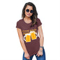 Womens Novelty T Shirt Great Minds Drink A Like Women's T-Shirt Small Burgundy