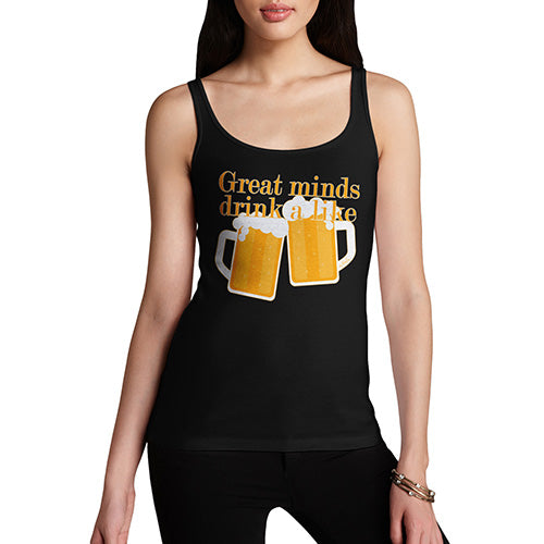 Womens Humor Novelty Graphic Funny Tank Top Great Minds Drink A Like Women's Tank Top Medium Black