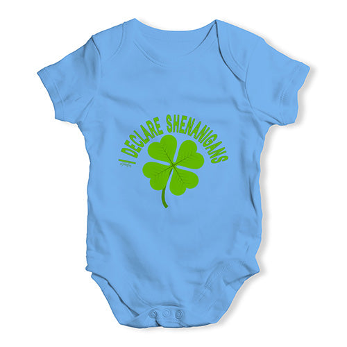 I Declare Shenanigans Baby Unisex Baby Grow Bodysuit