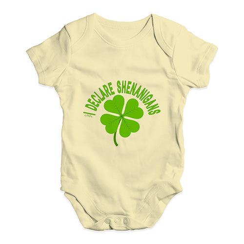 I Declare Shenanigans Baby Unisex Baby Grow Bodysuit