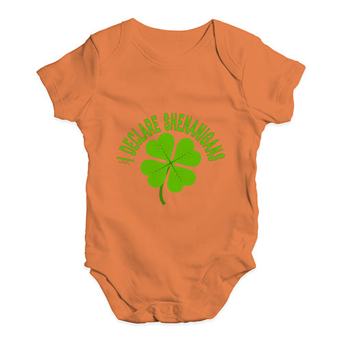 I Declare Shenanigans Baby Unisex Baby Grow Bodysuit