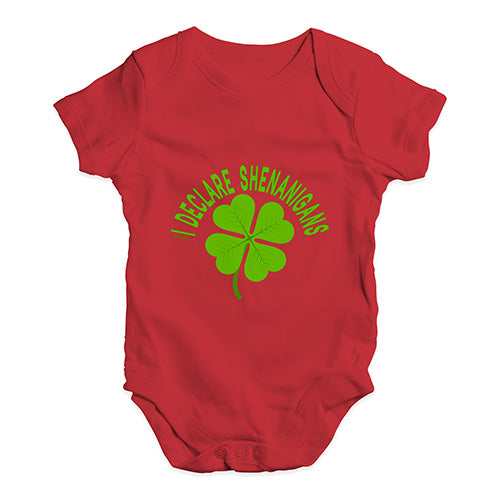 I Declare Shenanigans Baby Unisex Baby Grow Bodysuit